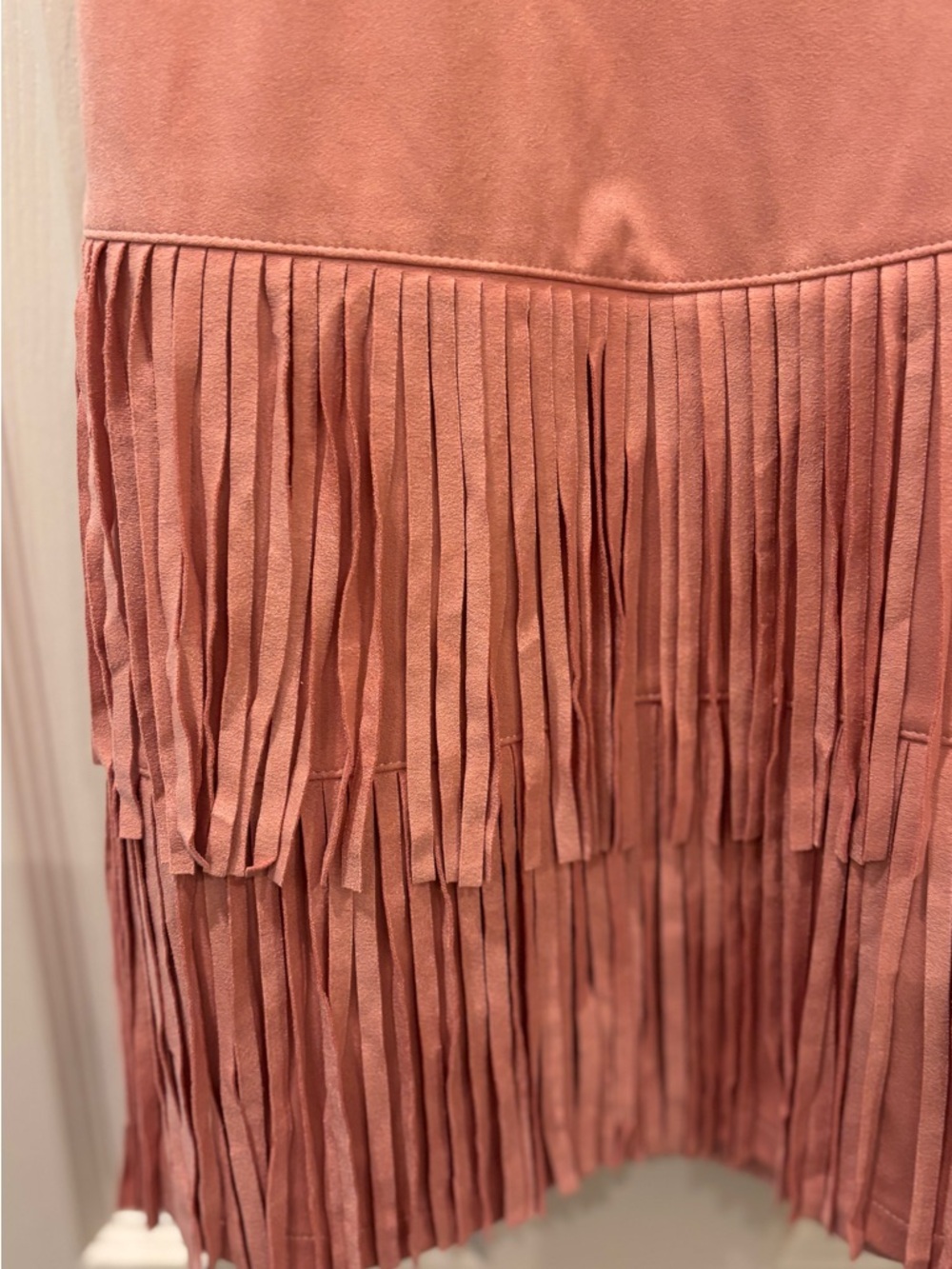 Pink Fringe Kids Dress - Picture 5 of 6